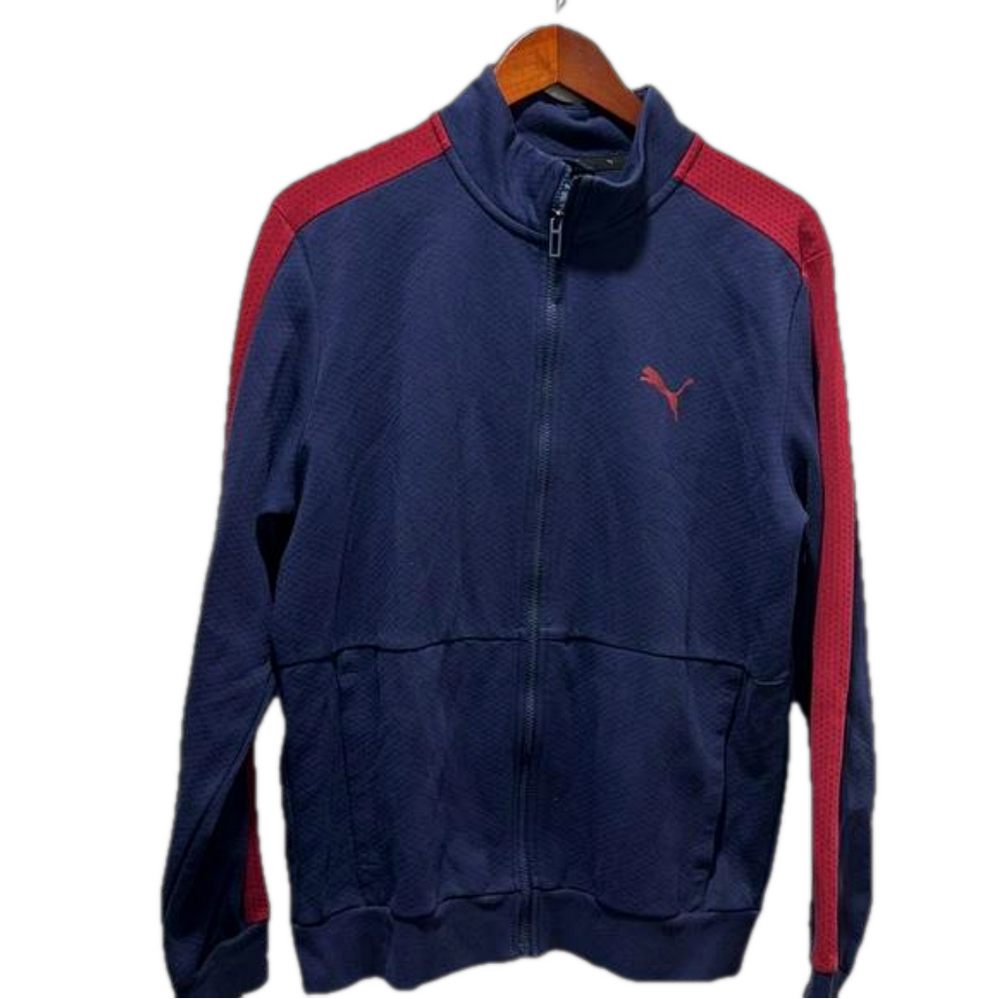 PUMA men’s zipper down sweater size M GUC blue